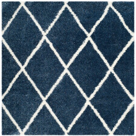 Safavieh Montreal Shag Square Rug, Blue and Ivory - 6 ft. - 7 in. x 6 ft. - 7 in. SGM831A-7SQ